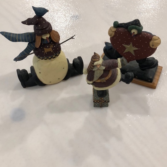 Williraye Studio Snowman and Santa set x 3 vintage 1997  and 1998 collectibles - Picture 12 of 12